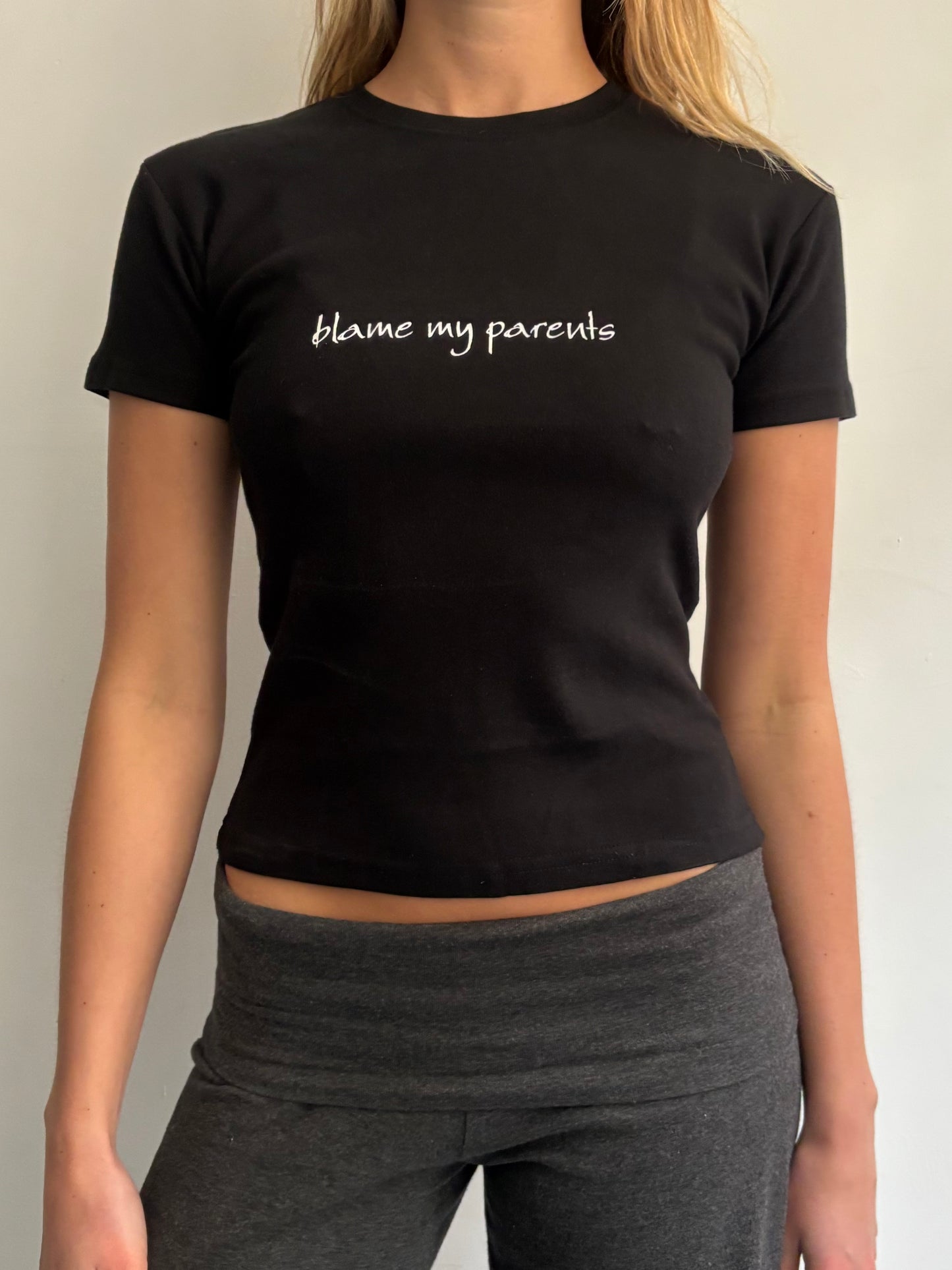 Black Vintage Baby Tee