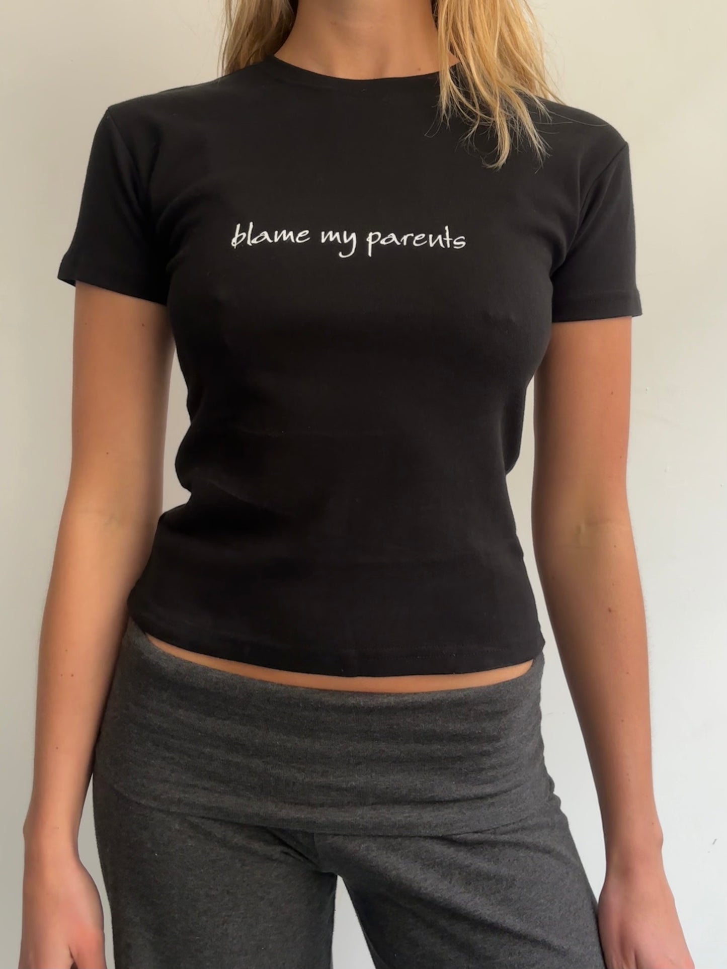 Black Vintage Baby Tee