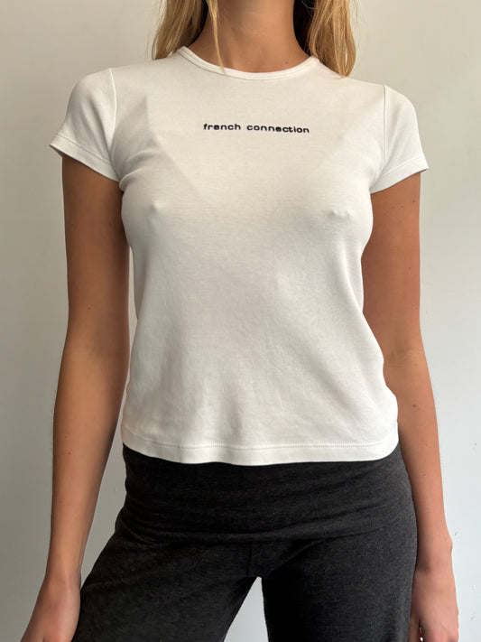 White French Connection Baby Tee