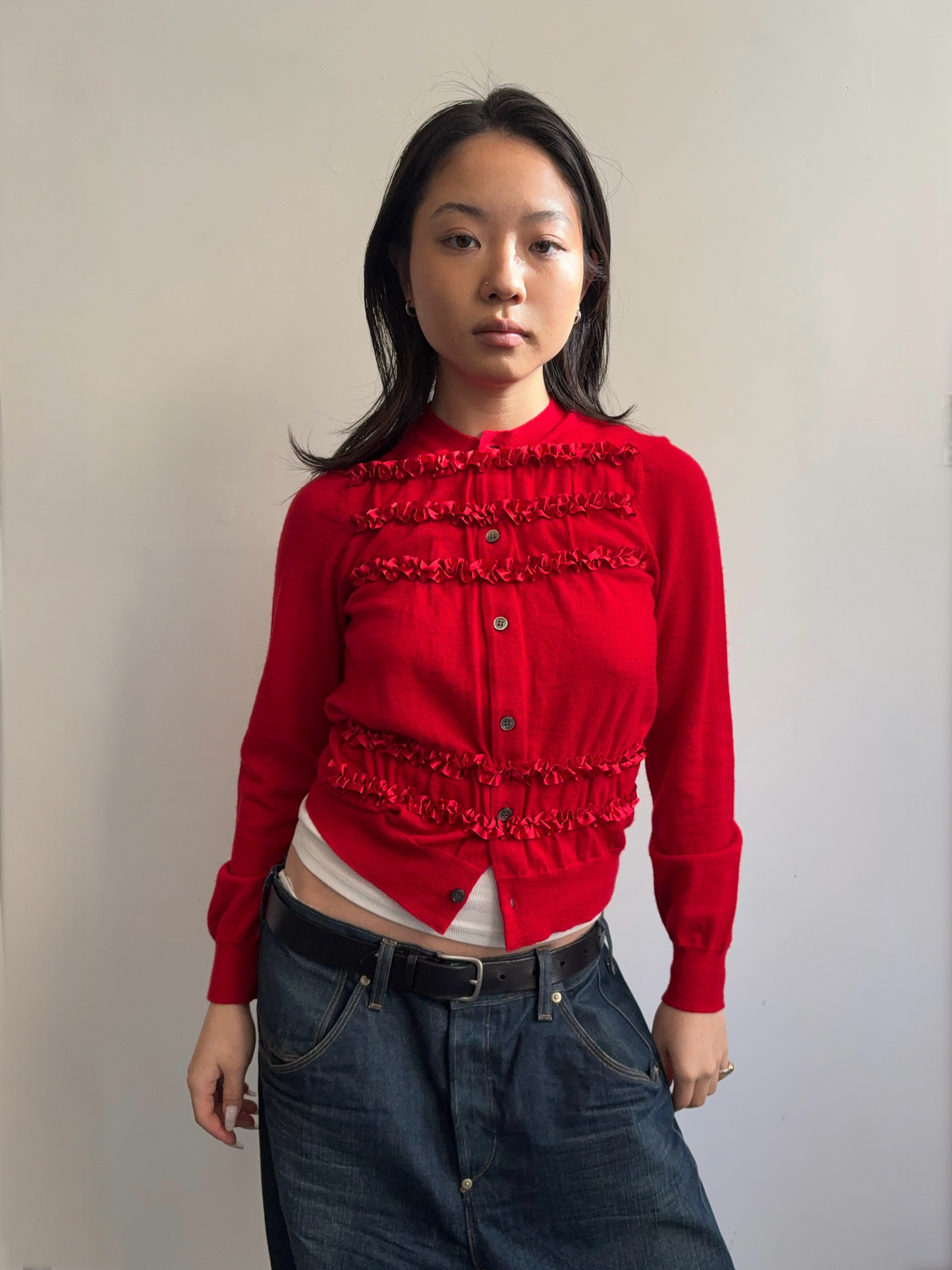 Comme des Garcons Red Cardigan