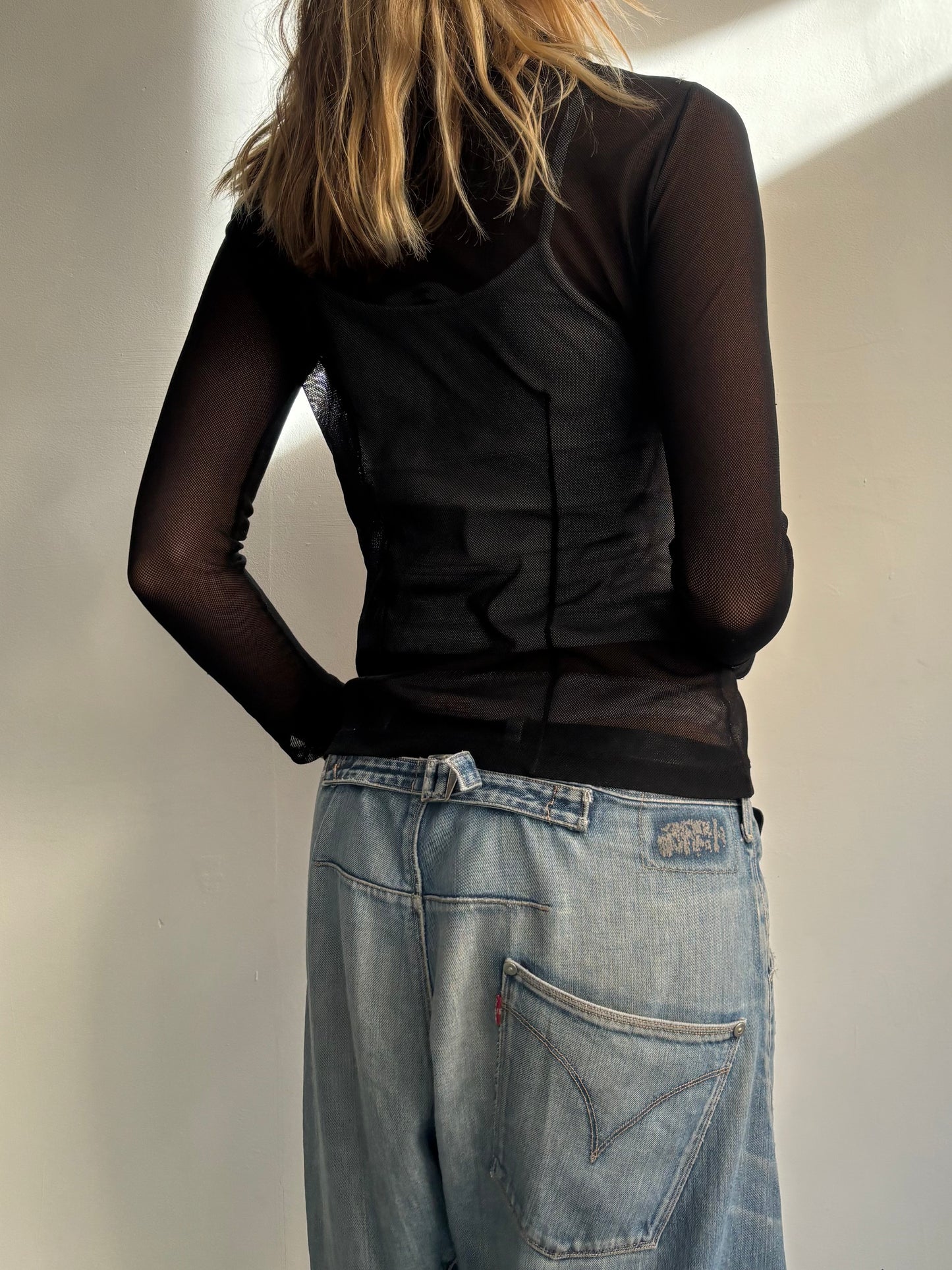 Black Mesh Shirt