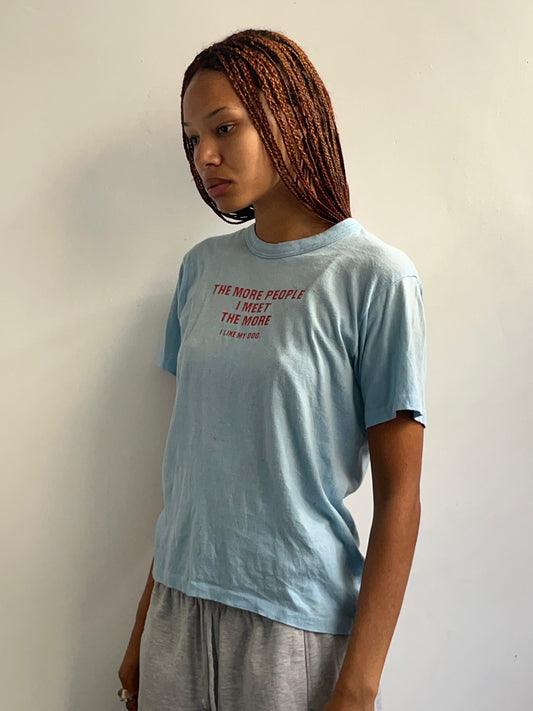 Light Blue Single Stitch Tee